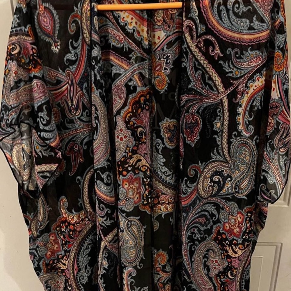 Women fringe kimono one size